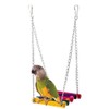 CABLEPELADO Wooden Bird Swing, Wooden Bird Swing, Hanging Toy for