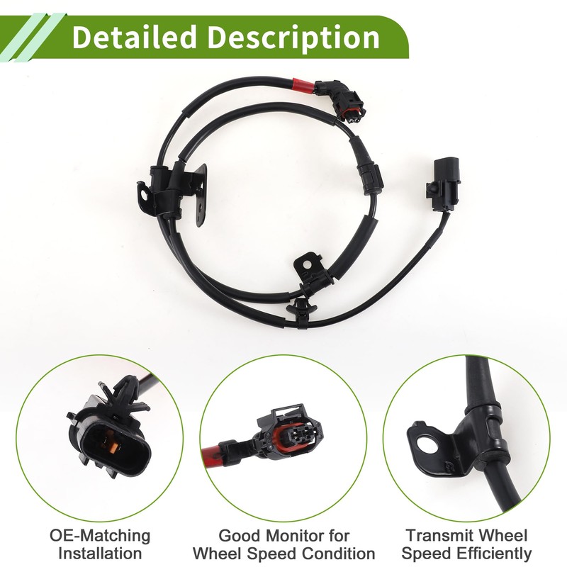 HOPESPANNER ABS Wheel Speed Sensor Front Right ABS Sensor Anti-lock