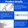 Grevosea 6 Pcs Adhesive Measuring Tape, 2 Sizes Peel and