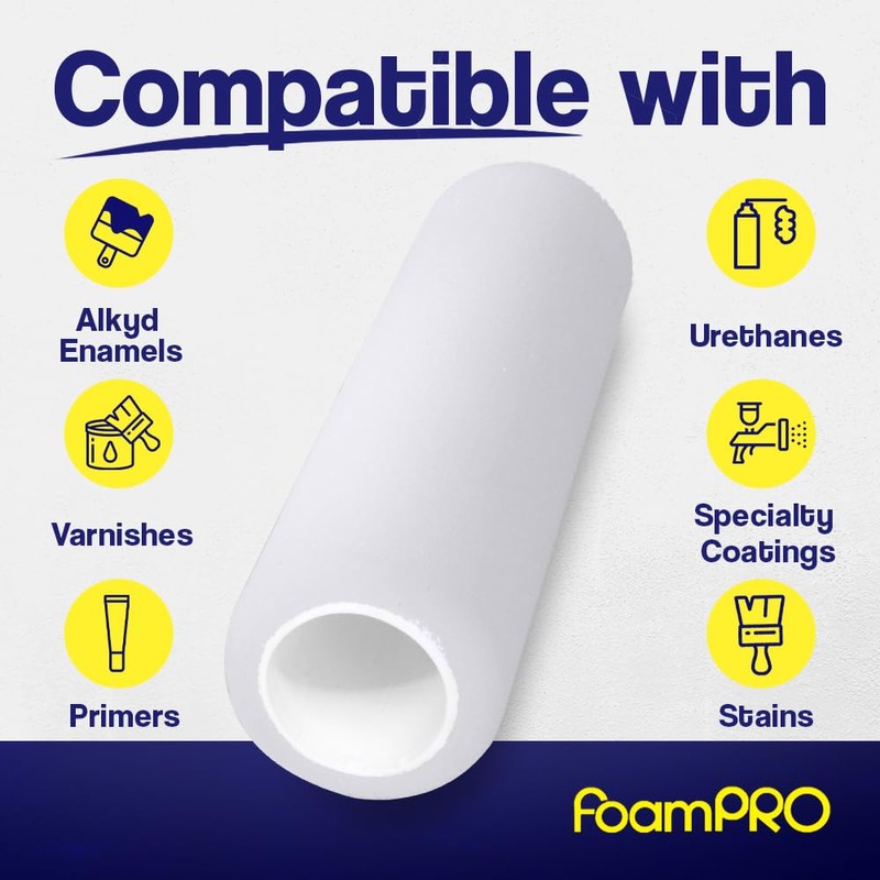 FoamPRO 29 Foam Paint Roller, 9" x 1/4" - Smooth