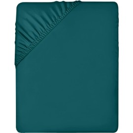 Utopia Bedding Fitted Sheet King, Teal - Deep Pocket 14 inch (35 cm) - Easy Care - Soft Brushed Microfibre Fabric - Shrinkage and Fade Resistant - Bottom Sheet
