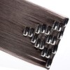 23" Long Straight 8 PCS Set Thick Clip in on