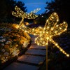 Flacchi Solar Garden Lights Outdoor Waterproof - Dragonfly Decor with