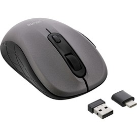 InLine Mouse 3-in-1 Bluetooth + 2 x 2.4 GHz Radio, 5 Buttons, Optical, Grey/Black