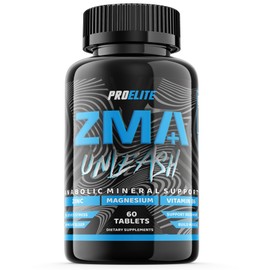 ZMB6 60 Tablets Gluten Free Vegan Vitamin B6, Magnesium and Zinc Tablet | Normal Muscle Function & Energy Yielding Metabolism | Muscle Growth & Sleep Support | PROELITE UK (60 Count (Pack of 1))