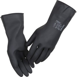 HandschuhMan. OX-ON Chemical Protection Gloves Black Size 6/XS-10/XL (9/L)
