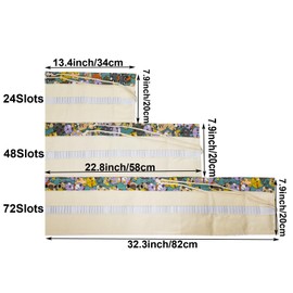 Maydahui 24/48/72 Slots Colored Pencil Roll Wraps Canvas Pencils Roll Holder Pencil Pouch Aesthetic Case Organizer Bag for Art Lovers Artist Drawing(Cat,72 Slots)