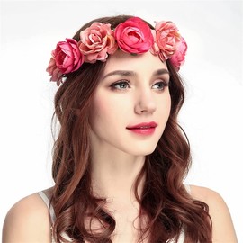 Garland Flower Crown Hair Wreath Wedding Headdress Hair Accessory Wedding Dance Costume Romantic Bracelet Party Photography Entrance Ceremony 2nd Party Recital Concert Halloween Cosplay Costume