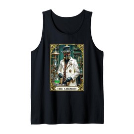Mad Scientist Chemist in White Labcoat Costume Tarot Card Tank Top