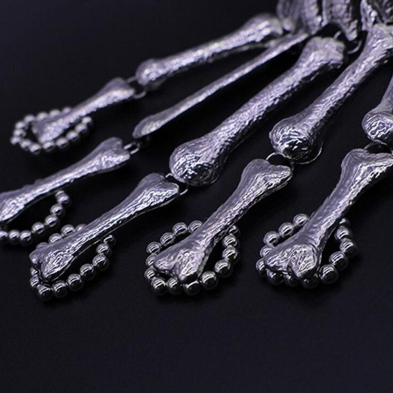 MIUNIKO Halloween Cosplay Punk Gothic Plated Skull Skeleton Bone Hand