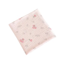 Swaddling Baby Double Cotton Gauze, 39.4 x 39.4 inches (100 x 100 cm), Baby Blanket, Nursing Cup, Water Absorbent, Quick Drying, Newborn, Baby Shower, Gift
