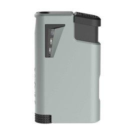 Xikar XK1 Single Jet Flame Torch Lighter, Innovative Technology, Single-Action Piezo Ignition, Burner Protection, Large Fuel Adjustment Knob and Fuel Window, Silver