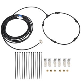 26ft Tube Outdoor Misting Fan Kit 3/4 Adapter Water Mister Spray Ring Fan Misting Tube Cooling System EU Sprinkler Head