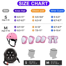 Helmet for Kids 5-7 Adjustable with Set Skateboard Knee Pads for Toddler Helmet Boys and Girls from Toddler to Youth