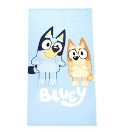 Jay Franco Microfiber Beach Towel, Bluey Cartoon, 27x54 inches, Blue, jfa76-01/24l02447