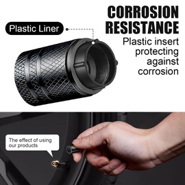 BAURATTI Tire Valve Stem Caps - (5 Pack) Metal Air Caps with Plastic Liner, Corrosion Resistant, Leak-Proof, Dog Cat Paw Universal Stem Covers for Cars Trucks Motorcycles and Bikes - Black