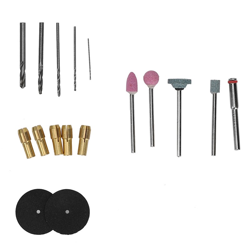 19Pcs Electric Grinder Machine Set Mini Adjustable Speed Hand Tool