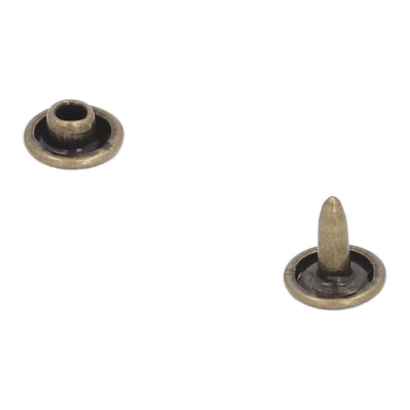 500set Metal Studs Rivets 8mm DIY Iron Double Flat Burr