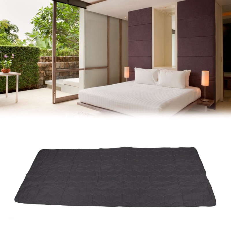 Waterproof Mattress Protector Dark Grey Anti Slip Honeycomb Large Size