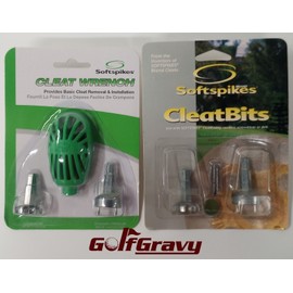 Softspikes Golf Shoe Cleat Bits Spike Wrench & 2-Prong Removal Installation Kit