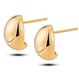 AZUREMEN 14K Gold Studs Earrings for Women Drop Earrings Teardrop Peas Statement Unique Chunky Hoop Earrings Lightweight Christmas Gifts for Women