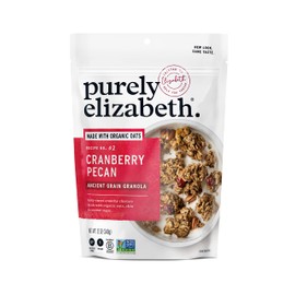Purely Elizabeth Ancient Grain Granola, Certified Gluten-free, Vegan & Non-GMO | Coconut Sugar | Delicious Healthy Snack | Cranberry Pecan | 12oz