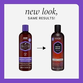 HASK - Juego de shampoo y acondicionador, refuerzo de biotina, protección de color para todo tipo de cabello, sin gluten, sin sulfatos, sin parabenos,