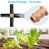 Jayee Drip Irrigation Fittings Kit for 1/2" Tubing, 18 Pieces