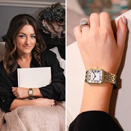 Sekonda Classic Monica Ladies 30mm Quartz Watch in White with Analogue Display, and Gold Alloy Strap 40657