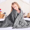 Grey Weighted Blanket Kids 10lbs, 40"x60", Breathable Cooling Minky Heavy