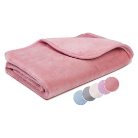 liebling Cuddly Blanket Kids Cashmere Feeling Children's Blanket 100 x 150 cm, Dusky Pink, Premium Sofa Blanket, Thick Warm Blanket, 500 g/m²