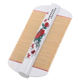 NOLITOY Bamboo Fine Tooth Dandruff Comb for Pets Gentle Scalp Massage Tool Portable Grooming Brush for Thick Wet Hair for Travel Daily Use