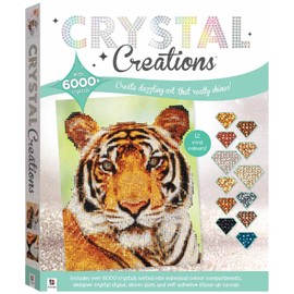 Hinkler - Wild Tiger Crystal Creations Kit - Diamond Painting Kit for Adults - Big Cat Diamond Art Set - Includes Over 2000 Crystals and Stand-Up Canvas - Arts and Craft s - Diamond Picture Art