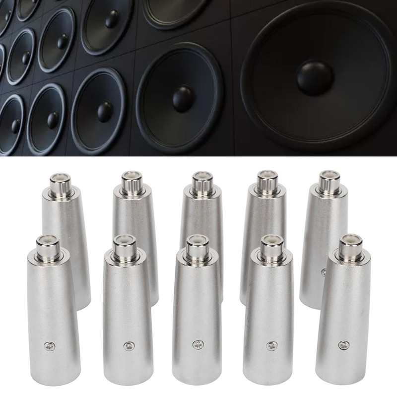 RCA to XLR Adapter Female to Male Noise Reduction Metal