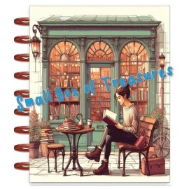 Handmade Quiet Bookstore Reading Cover Set for use with Classic Happy Planner-