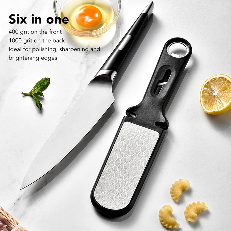 Double Sided Knife Sharpener 6 in 1 Multifunction Portable Knife