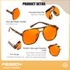 FEISEDY Gafas Ámbar para Luz Azul para Computadora y Gaming,