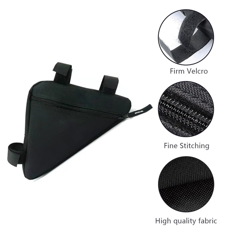 MUEEAD 1 Bicycle Triangle Bag with 1 Mountaineering Buckle, Waterproof