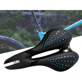 Mountain or Road Bike Saddle Ergonomic Comfortable Breathable Gel Padded High Performance Bike Seat (27x16cm)