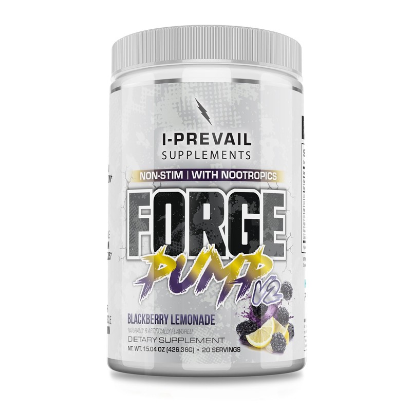 I-Prevail Supplements Forge Pump V2 Non-Stimulant Pre-Workout Nitric Oxide Boosting