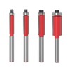 KOZTOL 4Pcs Flush Trim Router Bits, 1/4 Inch Shank Bearing