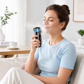 Portable Mesh Nebulizer-Style Mist Device with LED Display – Quiet Rechargeable Personal Mist Tool for Home and Travel