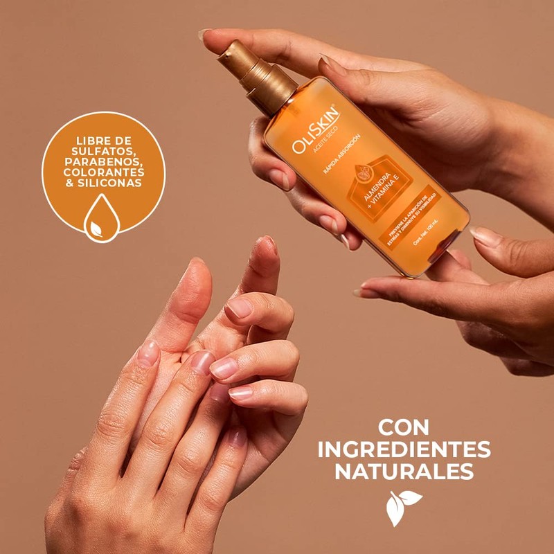 OliSkin | Aceite Seco de Almendra más Vitamina E, Brinda