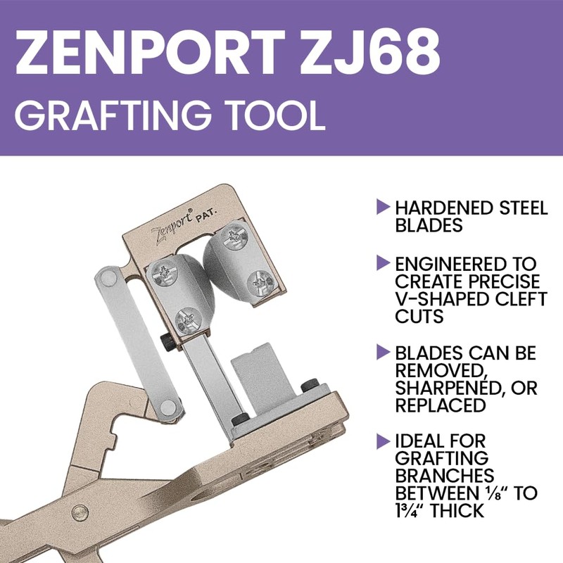 Zenport ZJ68 V-Cut Top Grafting Tool for Grafting Fruit Trees