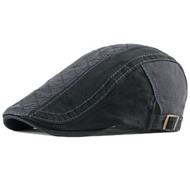 Qunson 2 Pack Men's Cotton Flat Cap Ivy Gatsby Newsboy Hat