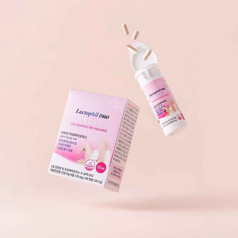 Lactophil Duo Lactobacillus 60 capsules, 1 unit / 락토필듀오 질유산균
