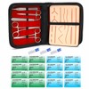 medclimber Big Leather Case, 16 Needles, Suture Practice Kit, Suture