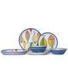 Gofunfun Melamine Dinnerware set for 4, Plates and Bowls Sets,