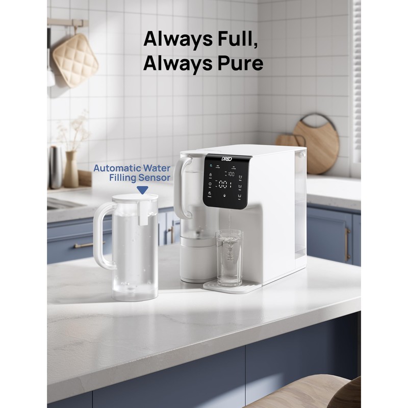 Dreo Reverse Osmosis Water Filter Countertop Water Pure Pitcher, Potable