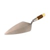 Bon Pro Plus 12" Narrow London Pro Carbon Steel Brick Trowel With Leather Handle